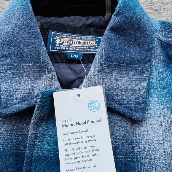 NWT Pendleton Mens 2025 Plaid Eugene Field Jacket Mount Hood Blue Large - Picture 3 of 5